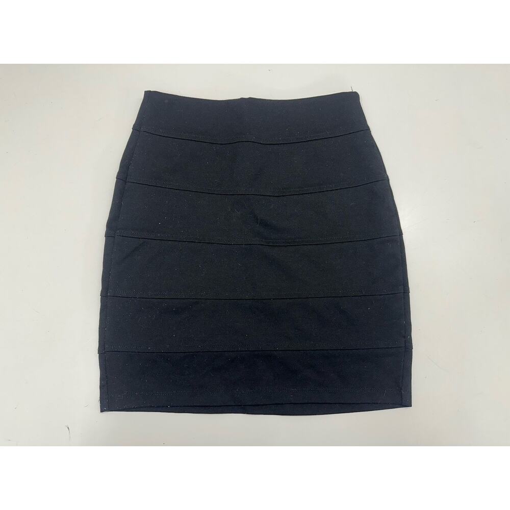 Basic House Womens Skirt Size Small Black Elastic Waist Pull On